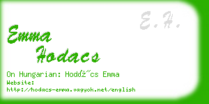 emma hodacs business card